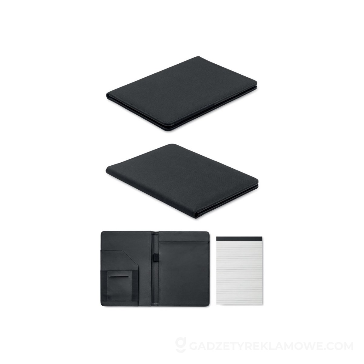 Teczka A5 300D RPET FOLIO - czarna