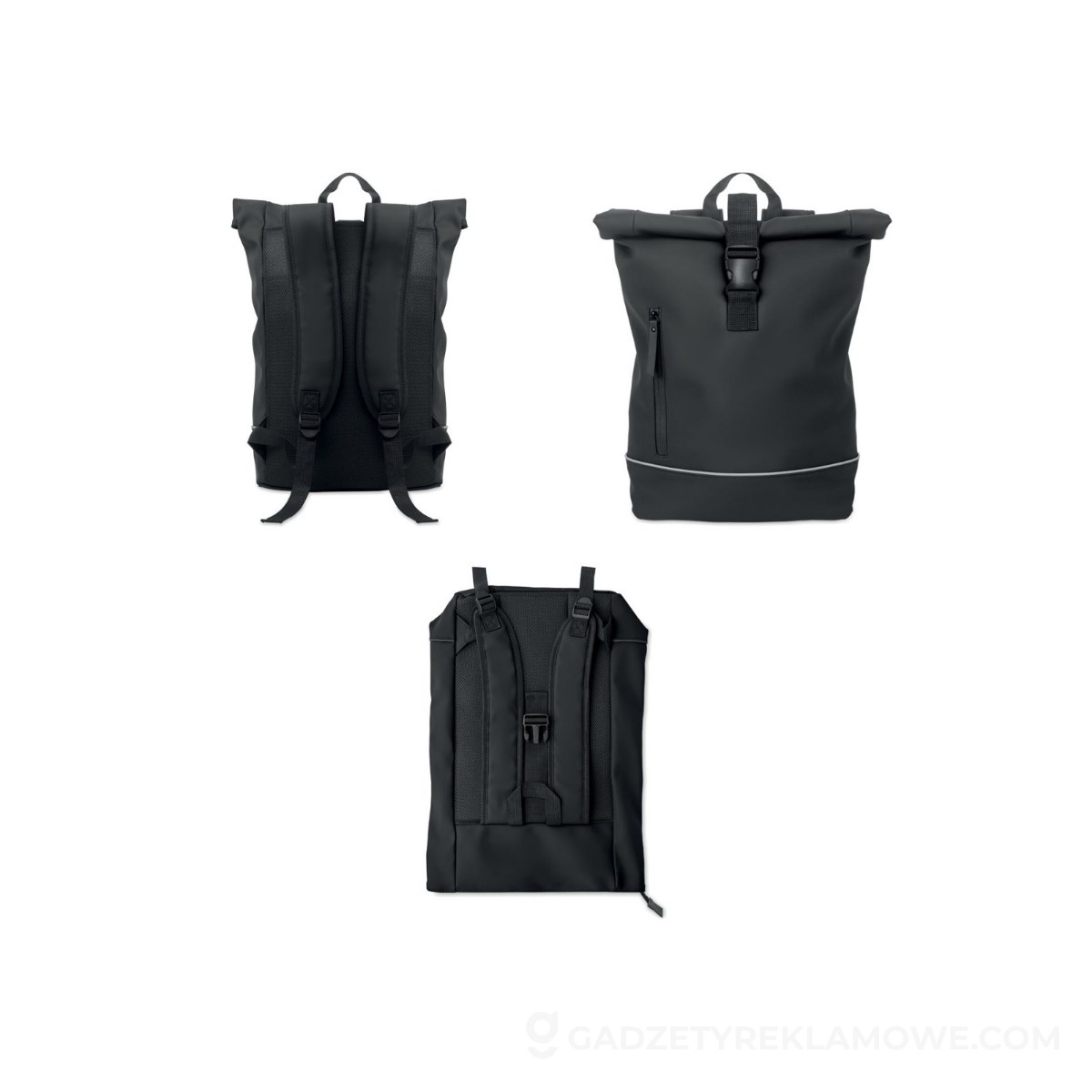 Plecak na laptopa 15" rolltop P LAPTOSA - czarny