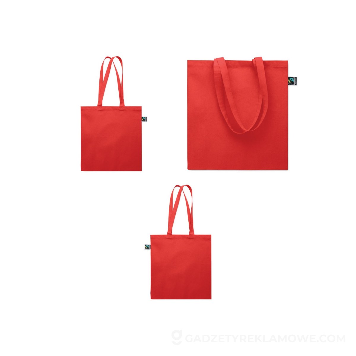 Torba na zakupy Fairtrade 180 g OSOLE++ COLOUR - czerwona