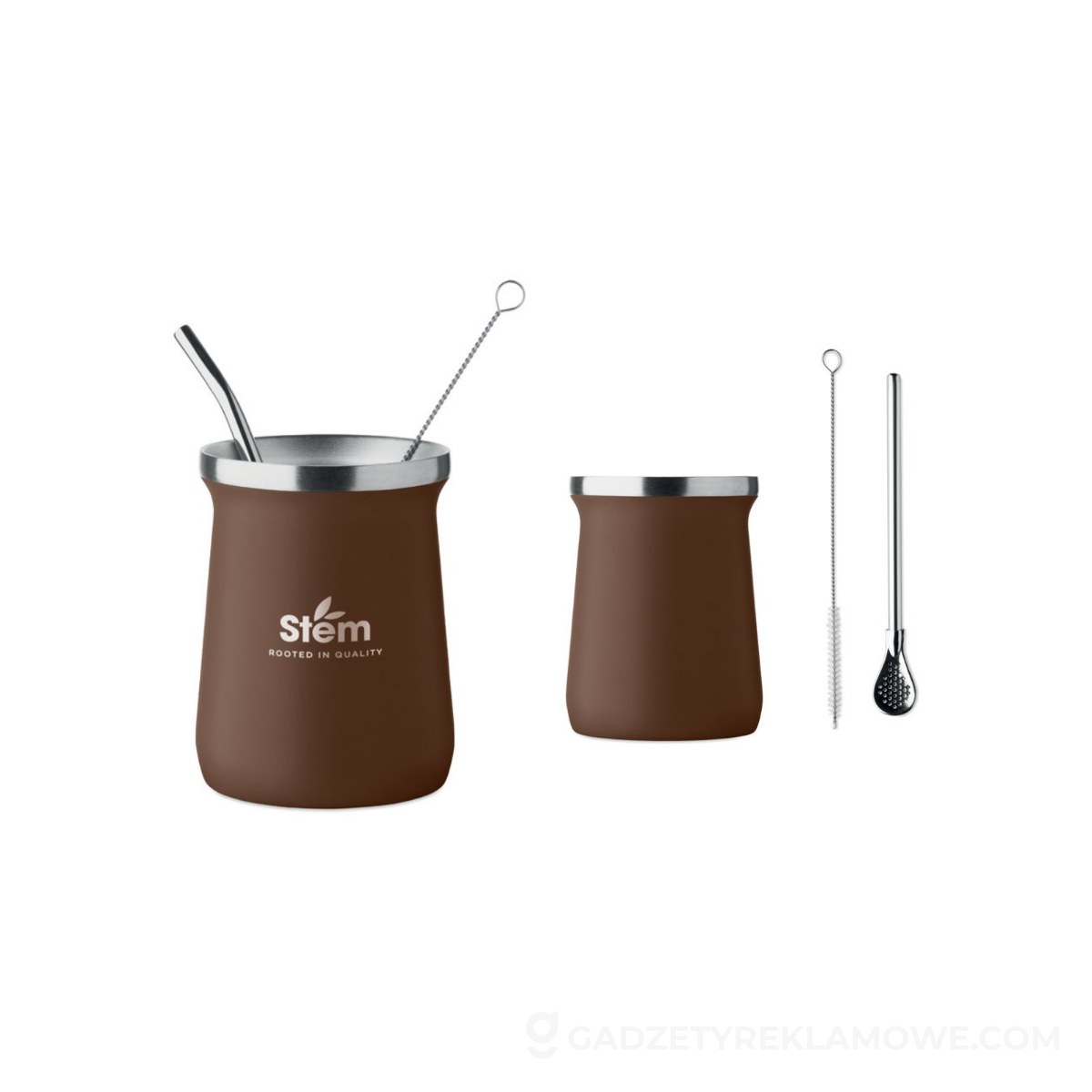 Kubek do herbaty yerba mate MIYERBA - brązowy