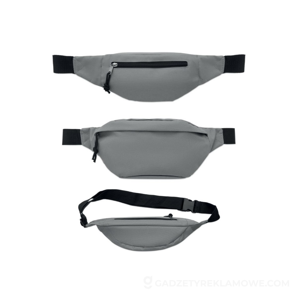 Saszetka z materiału 600D rPET Hipla - kamienna szara