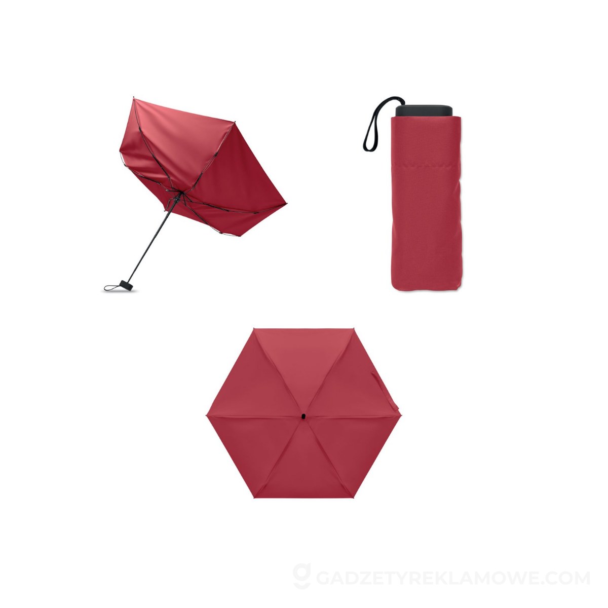 19″ wiatroodporny parasol PORTLAND SIN - burgundowy