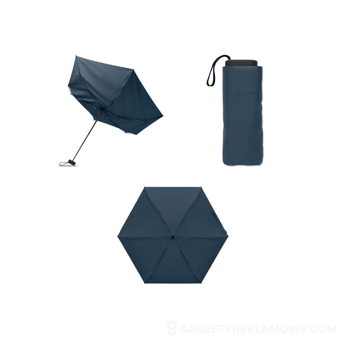 19″ wiatroodporny parasol PORTLAND SIN - niebieski