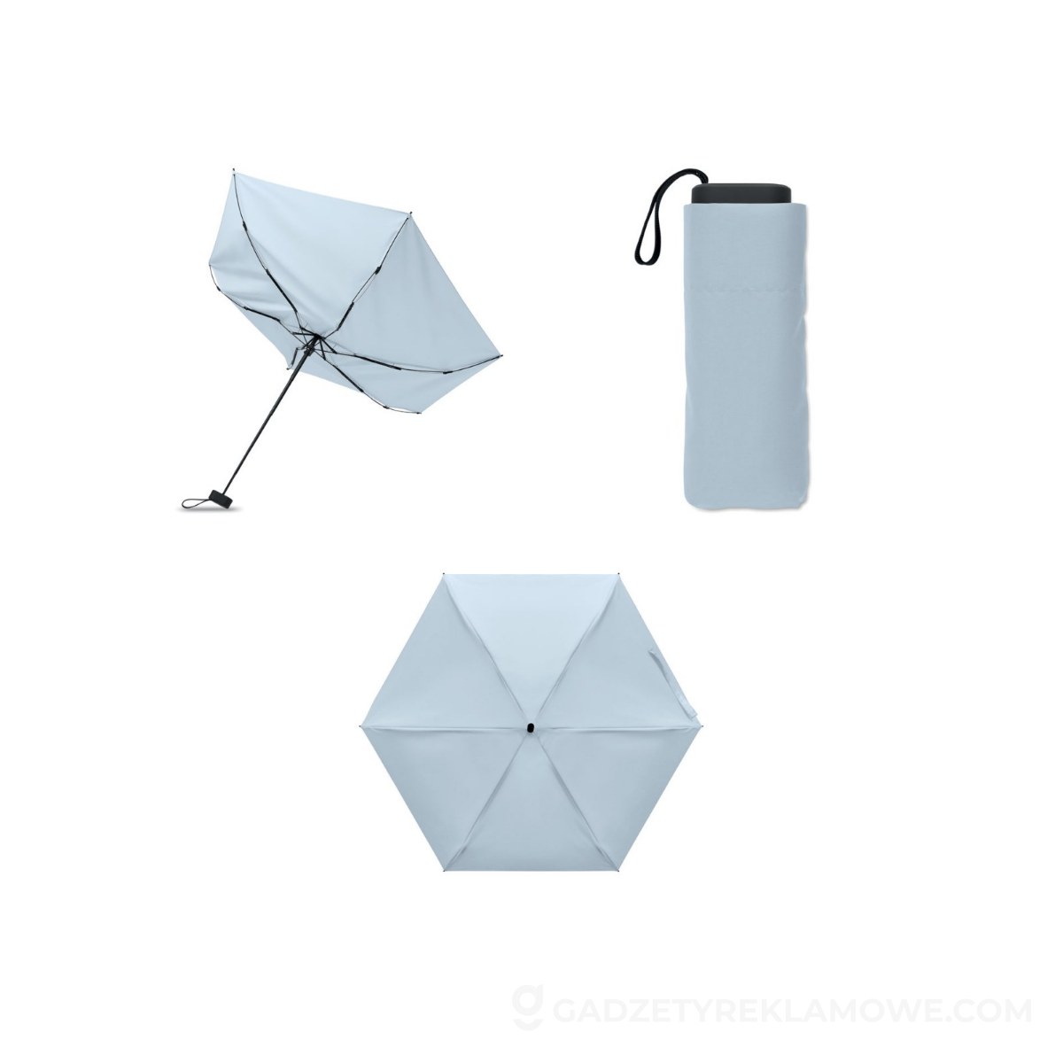 19″ wiatroodporny parasol PORTLAND SIN - baby blue