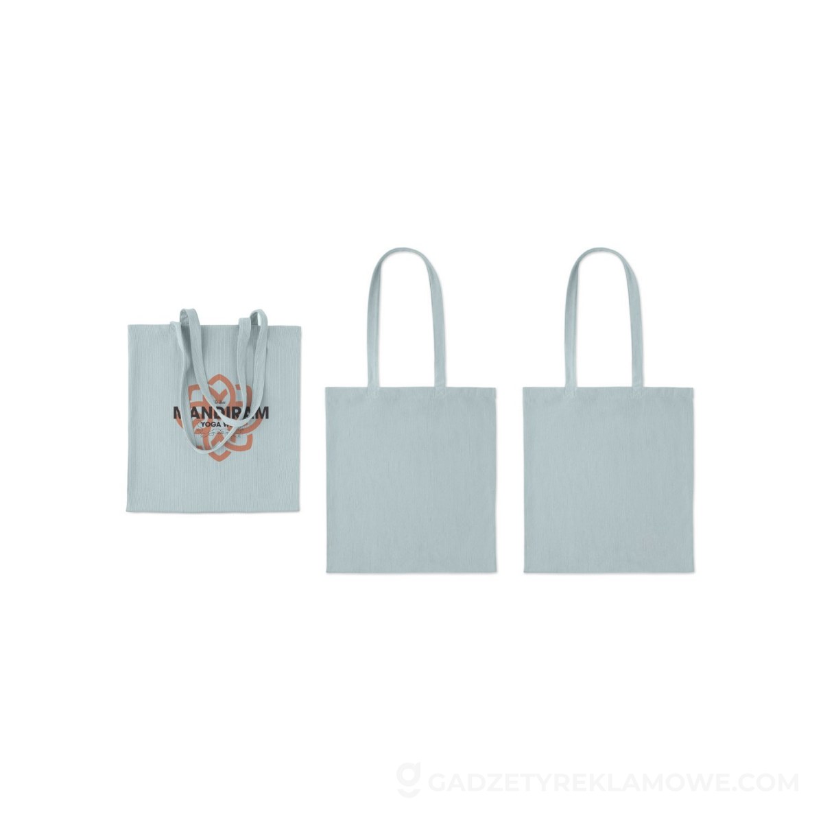Sztruksowa torba na zakupy Cordy B - baby blue