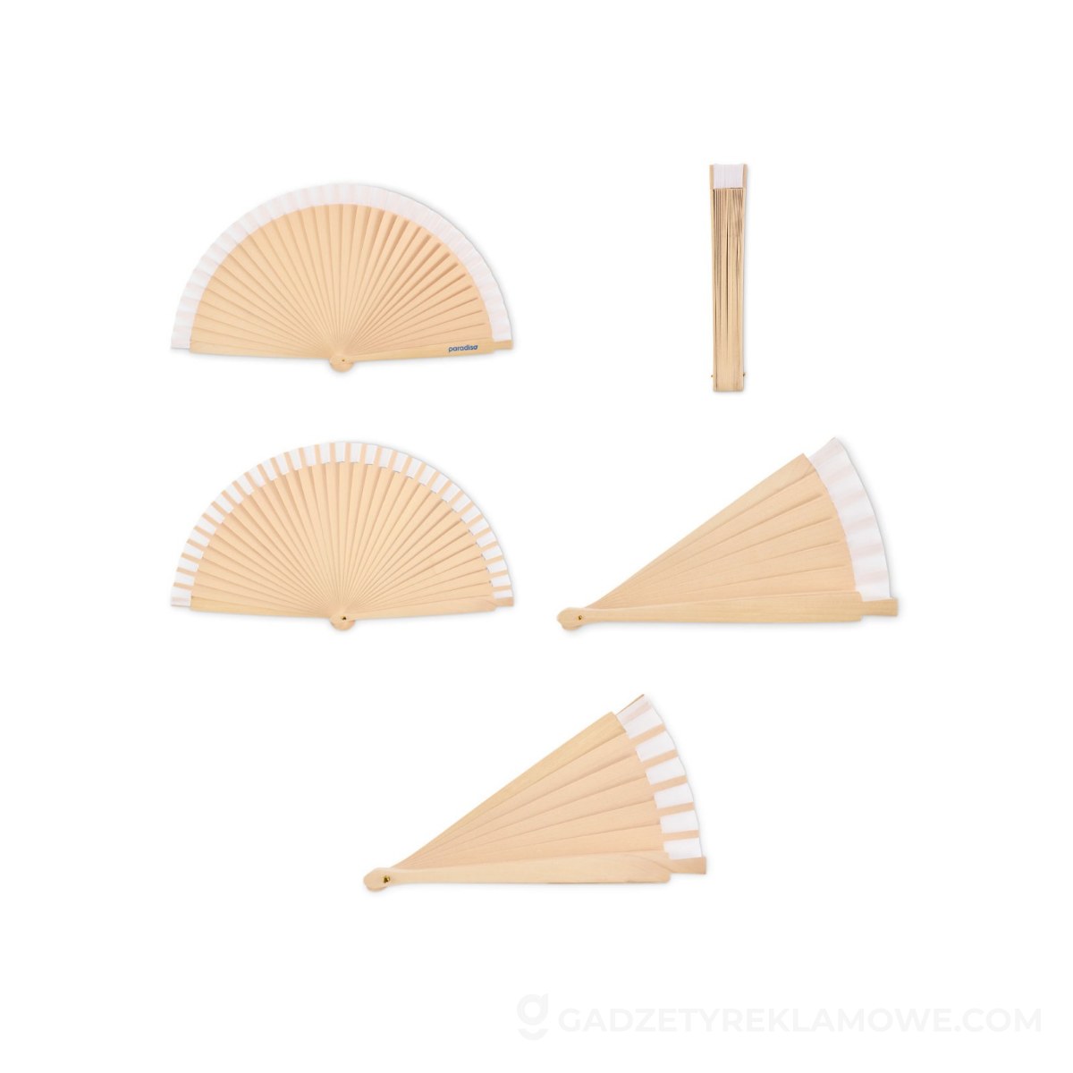 Drewniany wachlarz WOODFAN - biały