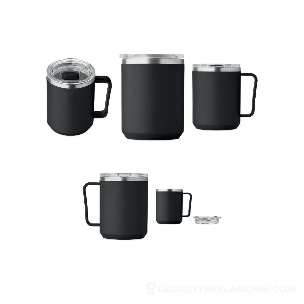 Kubek z 2 ściankami 400 ml COCOA - czarny