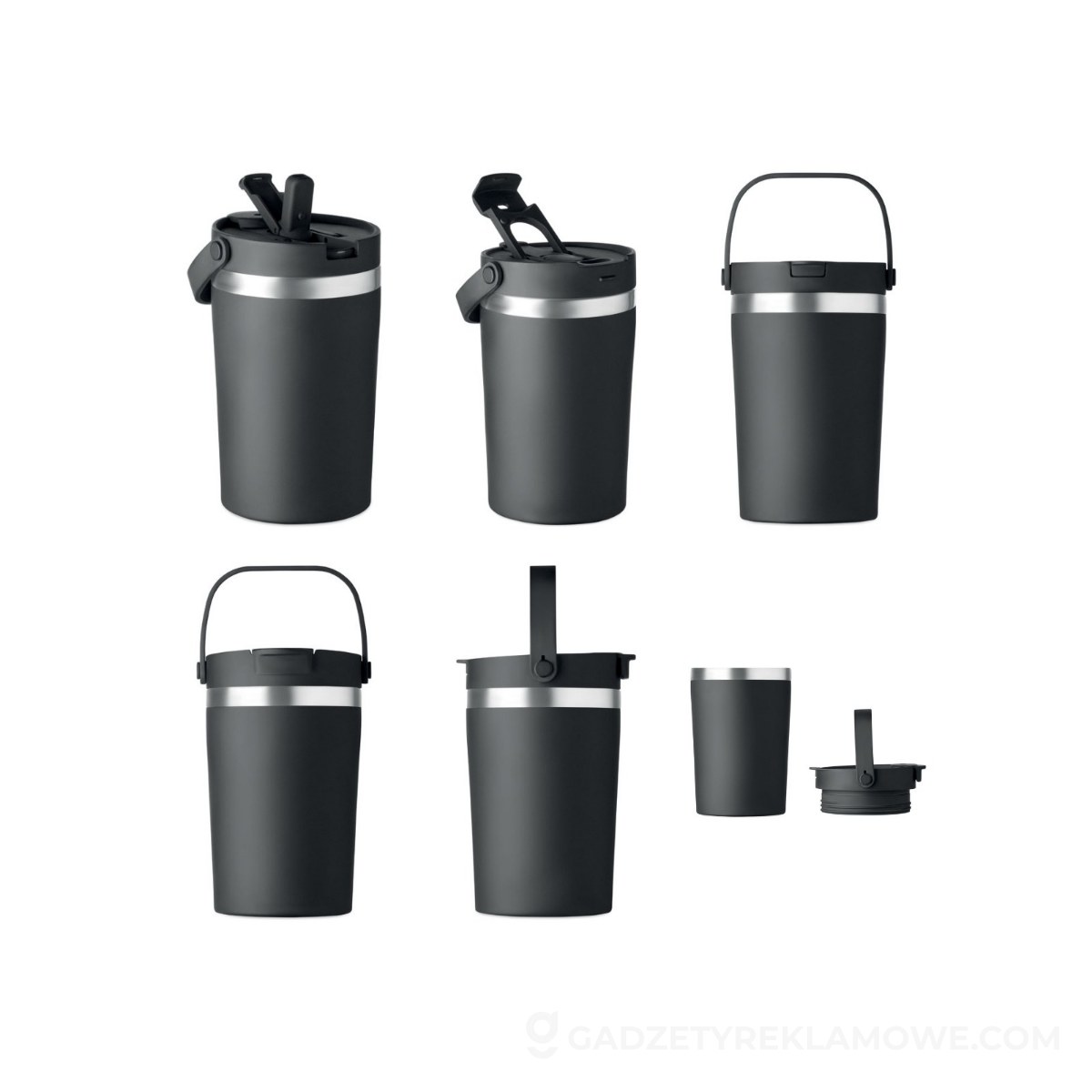 Kubek dwuścienny 350 ml COZYCUP - czarny