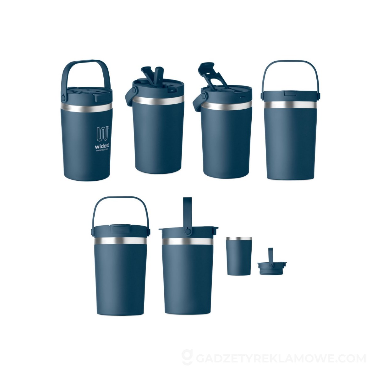 Kubek dwuścienny Cozycup 350 ml - francuski granatowy