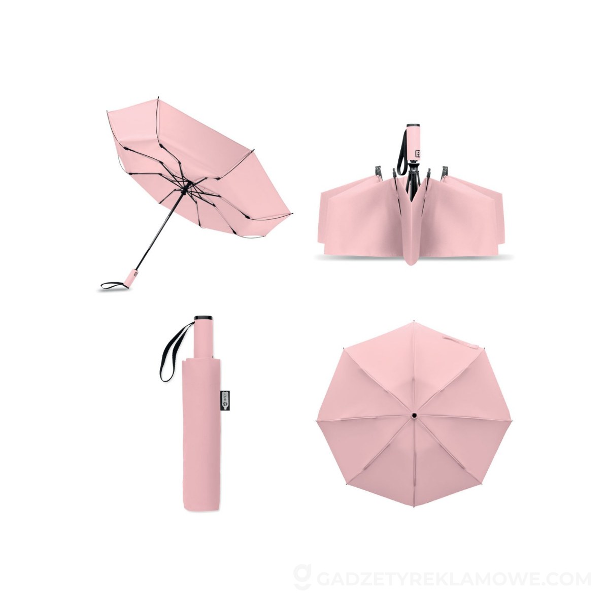 23″ wiatroodporny parasol AGUMBE - dziecięcy różowy