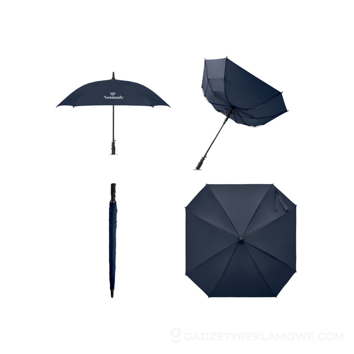 23'' Wiatroodporny parasol AMBOLI - francuski granatowy