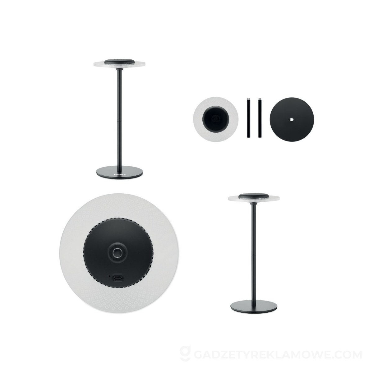 Akumulatorowa żelazna lampa LOUNGE - czarna