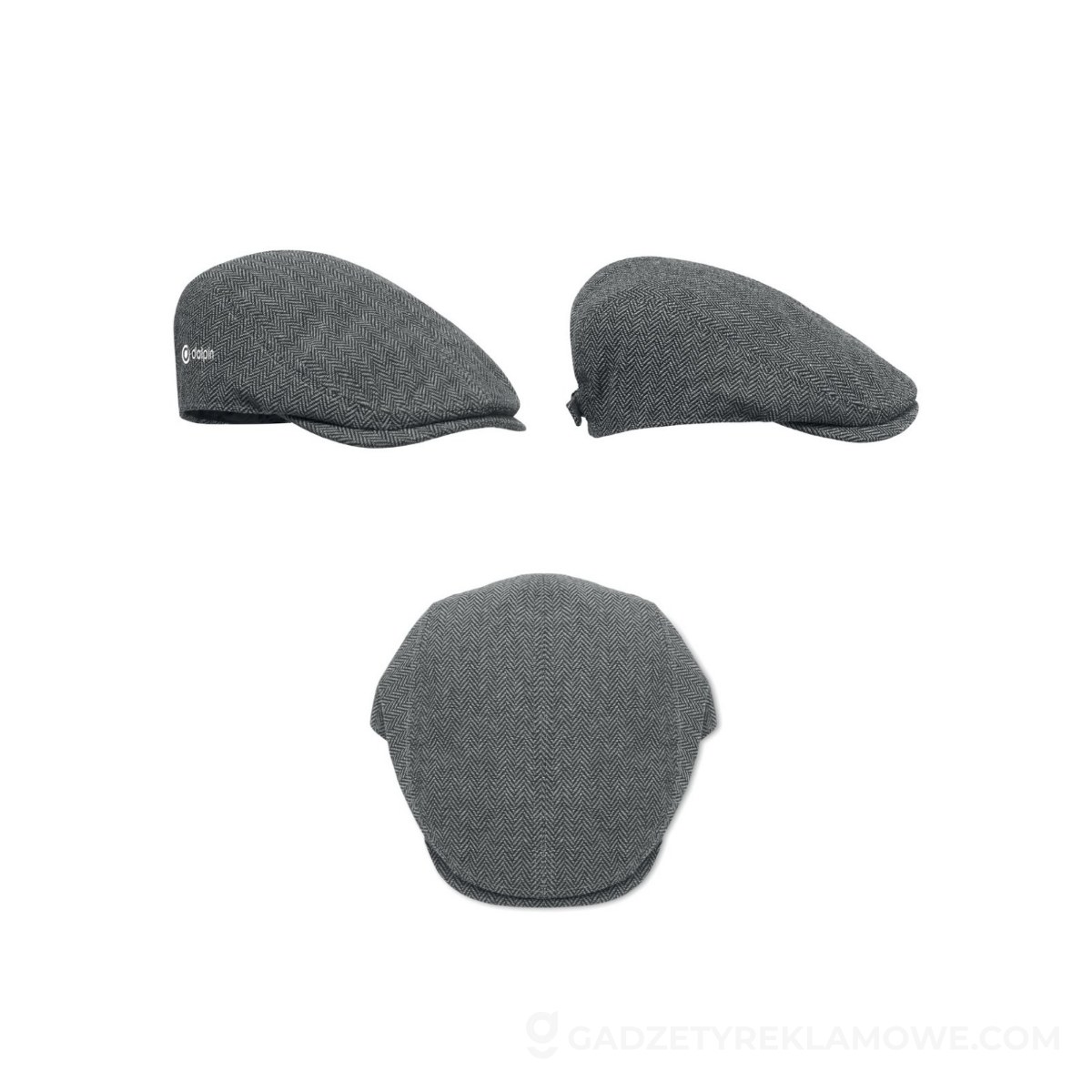 Czapka newsboy 335 gr/m² BLIND PEAK - szara