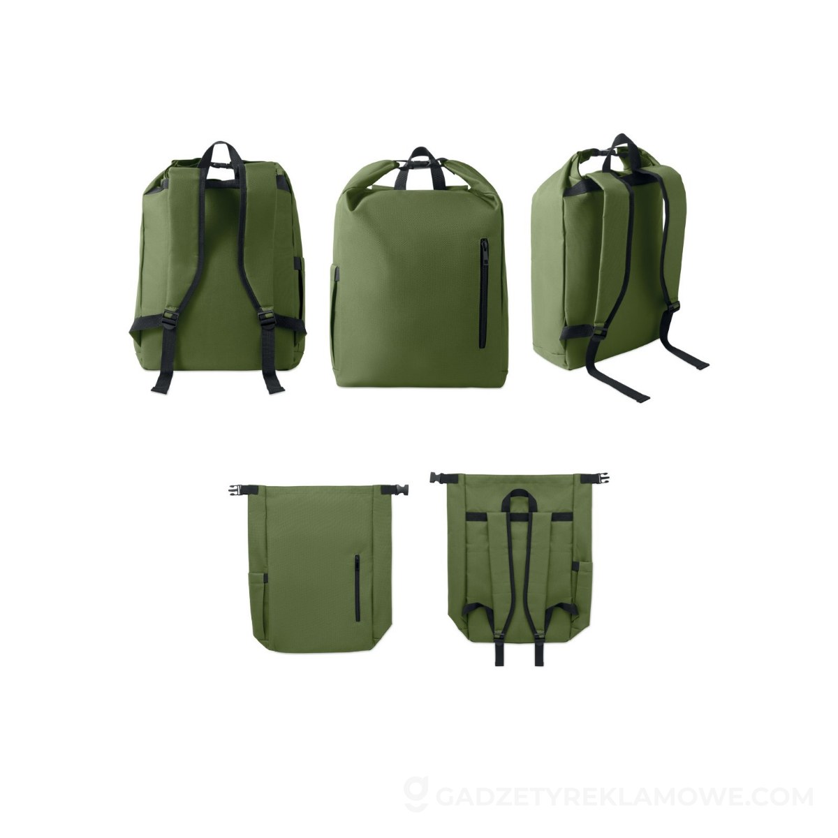 MO2969-49-wariantu-watermark Plecak na laptopa 15'' rolltop UNITON - zielony wojskowy