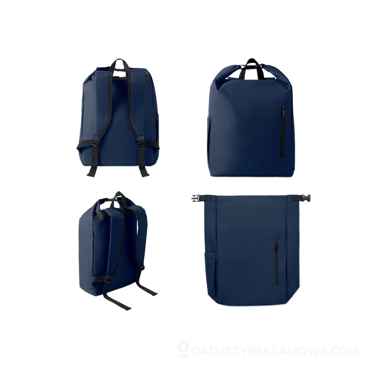 Plecak na laptopa 15'' rolltop UNITON - francuski granatowy