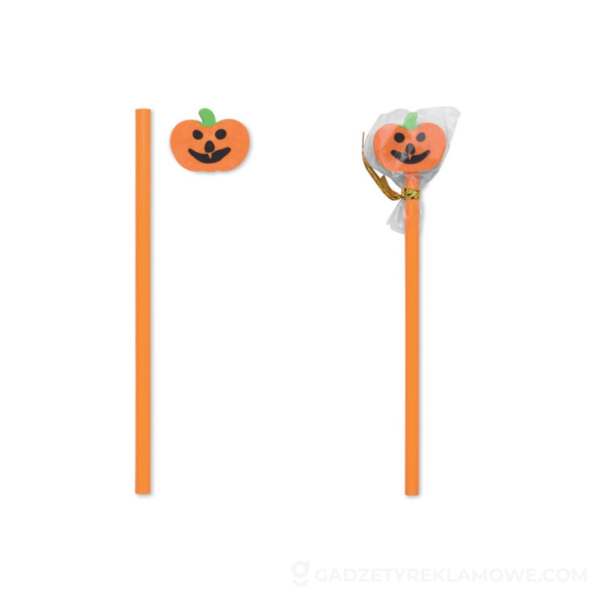 Halloweenowy ołówek z gumką WEENPEN - pomarańczowy