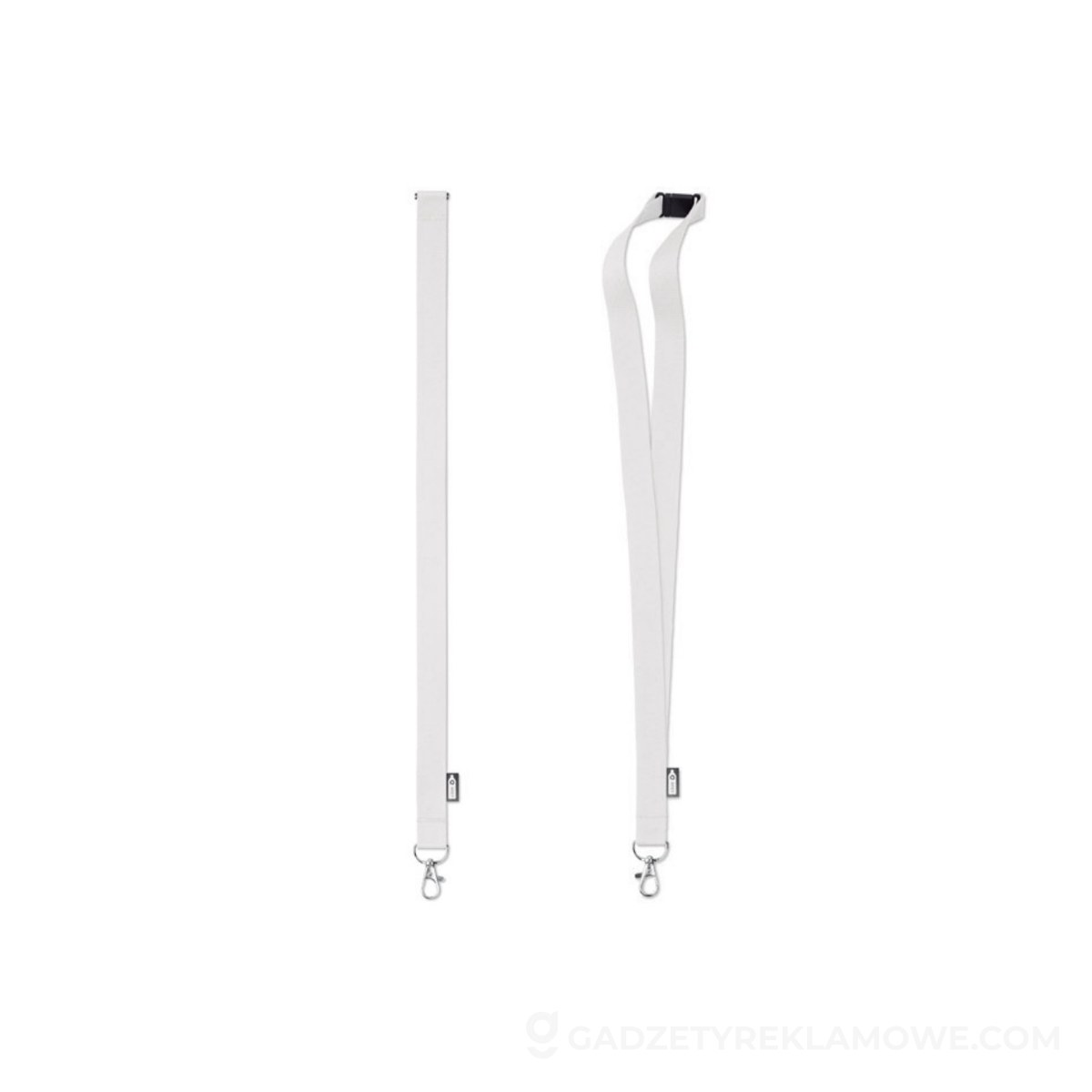 Smycz RPET 20 mm LANY RPET - biała