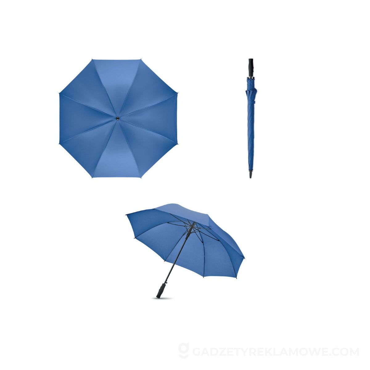 Gadżety reklamowe Tarnobrzeg 5 Parasol wiatroszczelny 27 cali GRUSA - niebieski