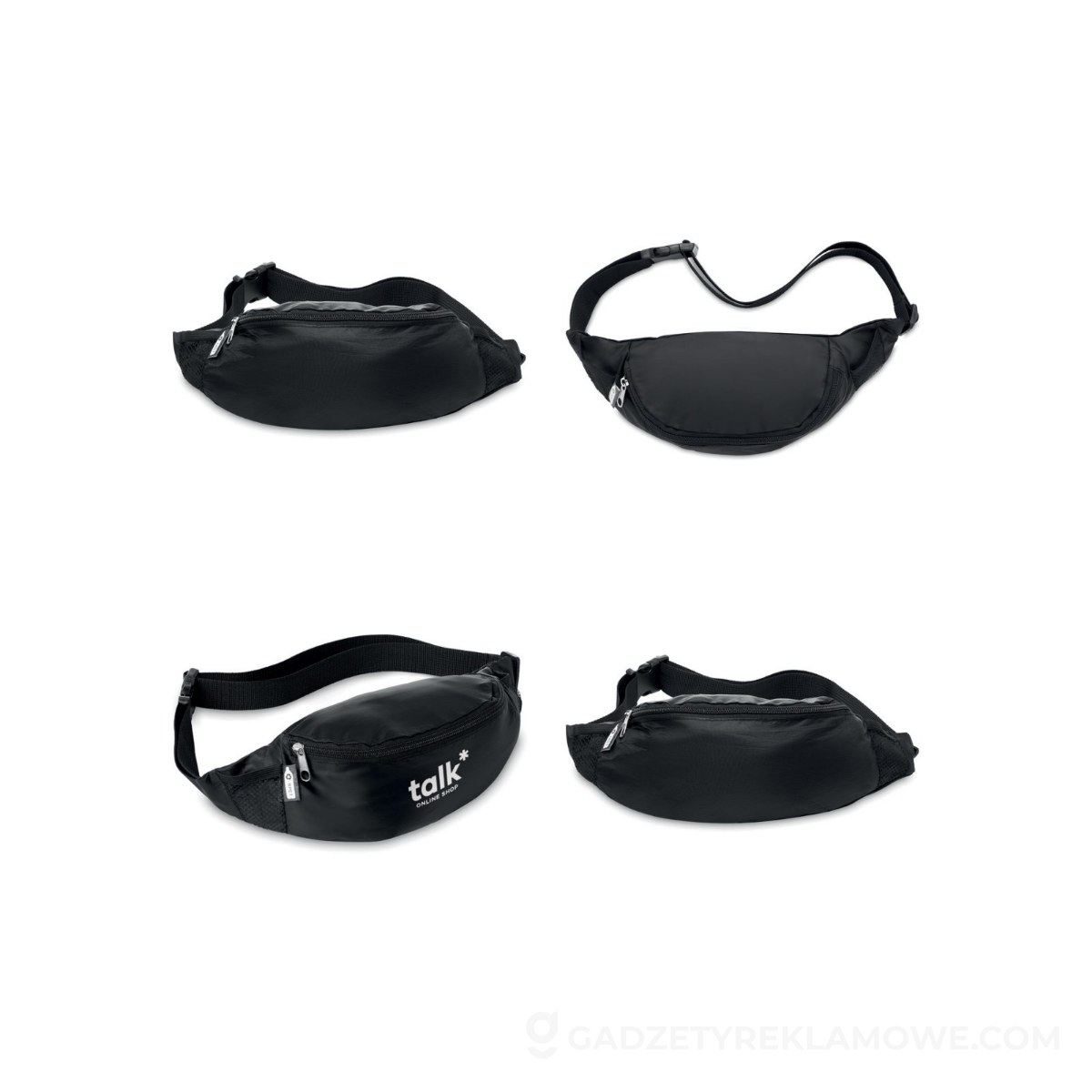 Saszetka biodrowa 210D RPET PARKPET - czarna