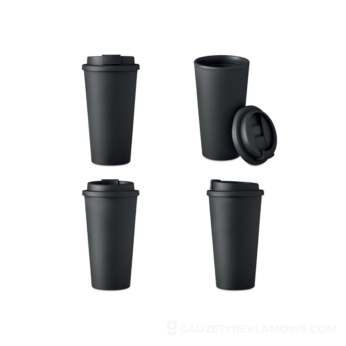 Dwuścienny kubek 475 ml TUESDAY - czarny