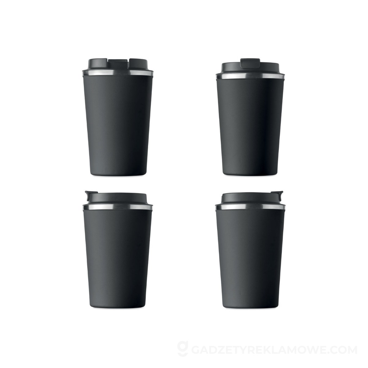 Dwuścienny kubek 350 ml BRACE - czarny