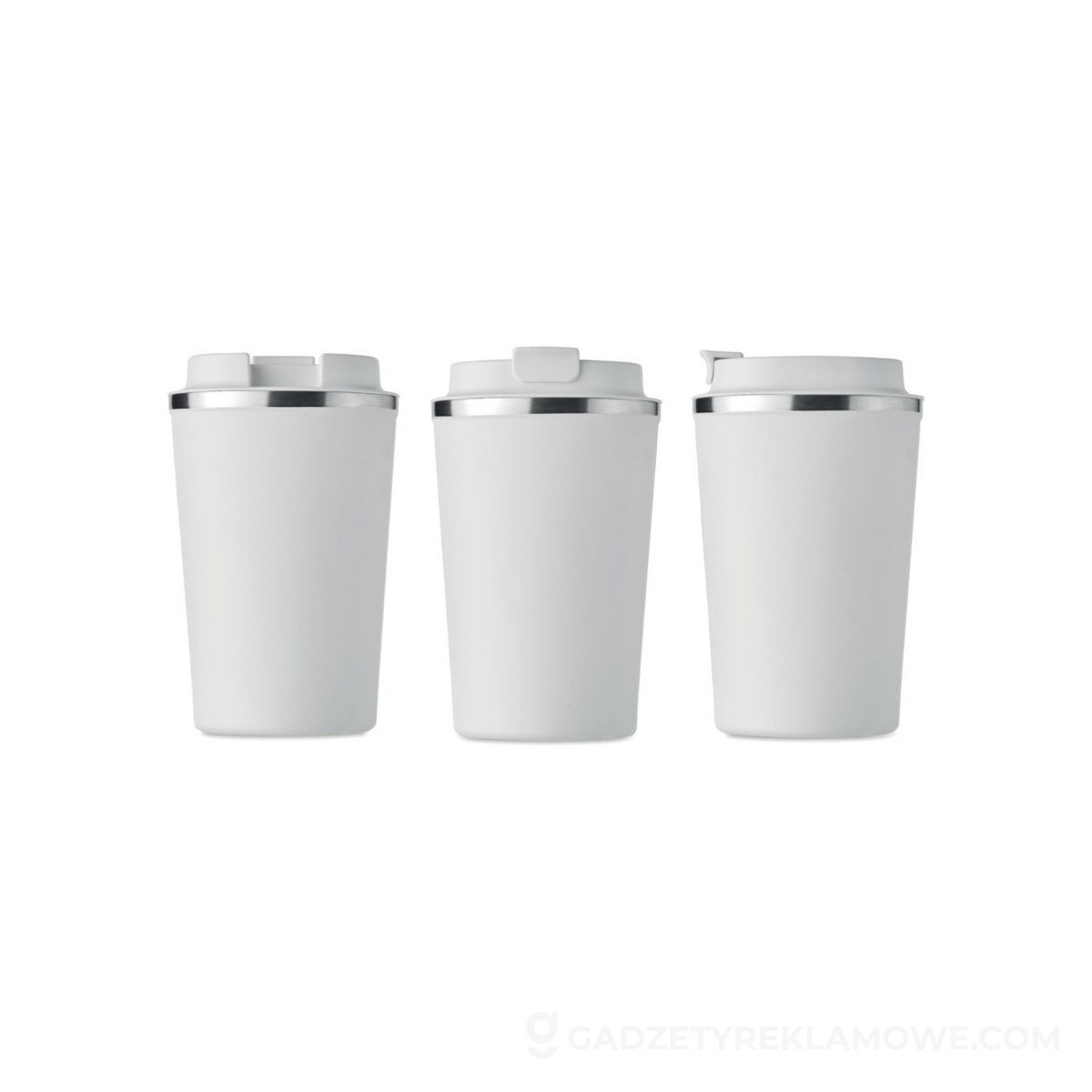 Gadżety reklamowe Piekary Śląskie 12 Dwuścienny kubek 350 ml BRACE - biały