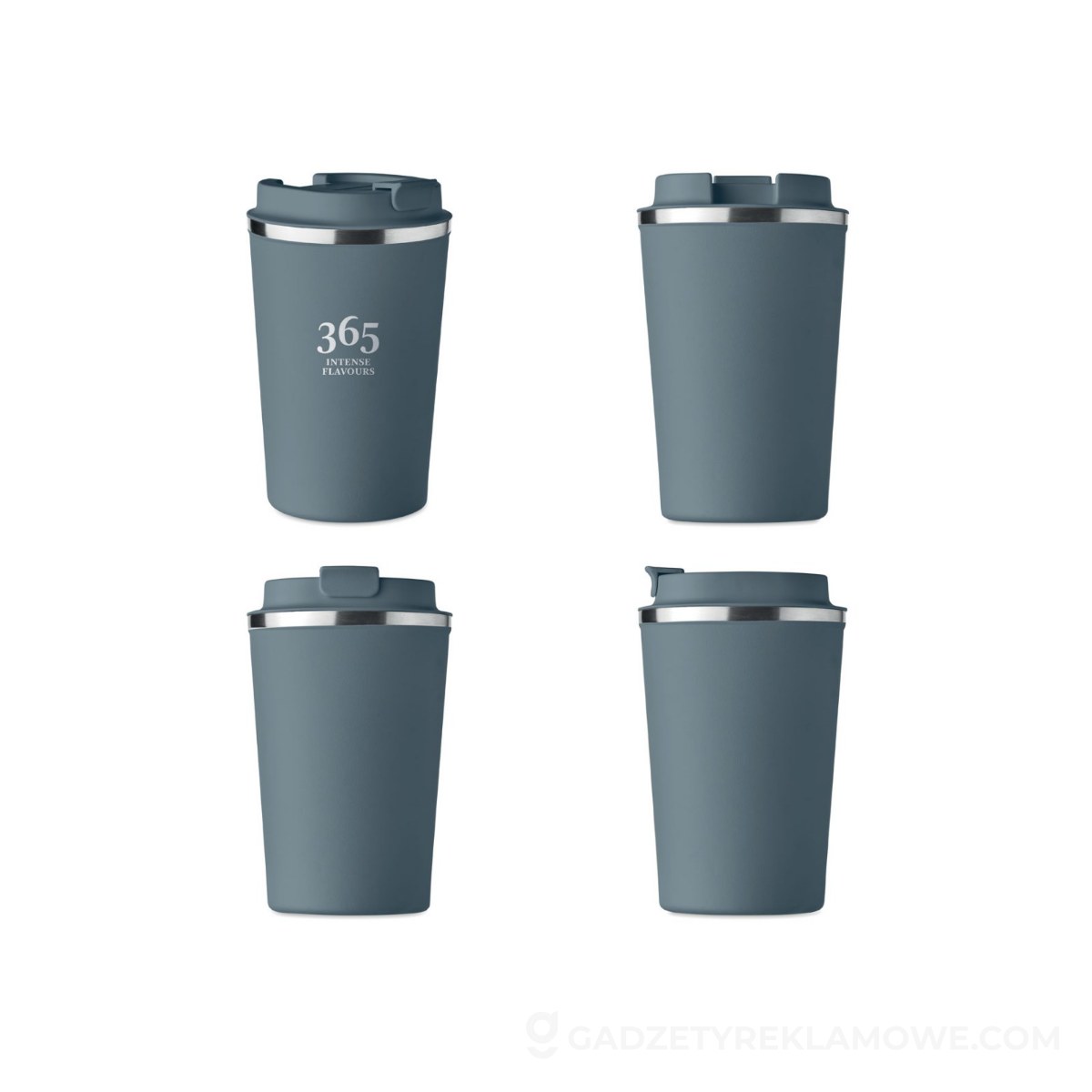 Dwuścienny kubek 350 ml BRACE - turkusowy