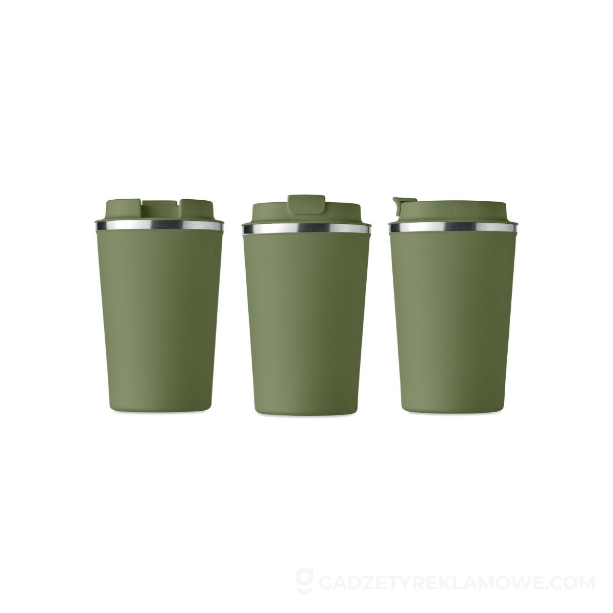 Dwuścienny kubek 350 ml BRACE - ciemnozielony