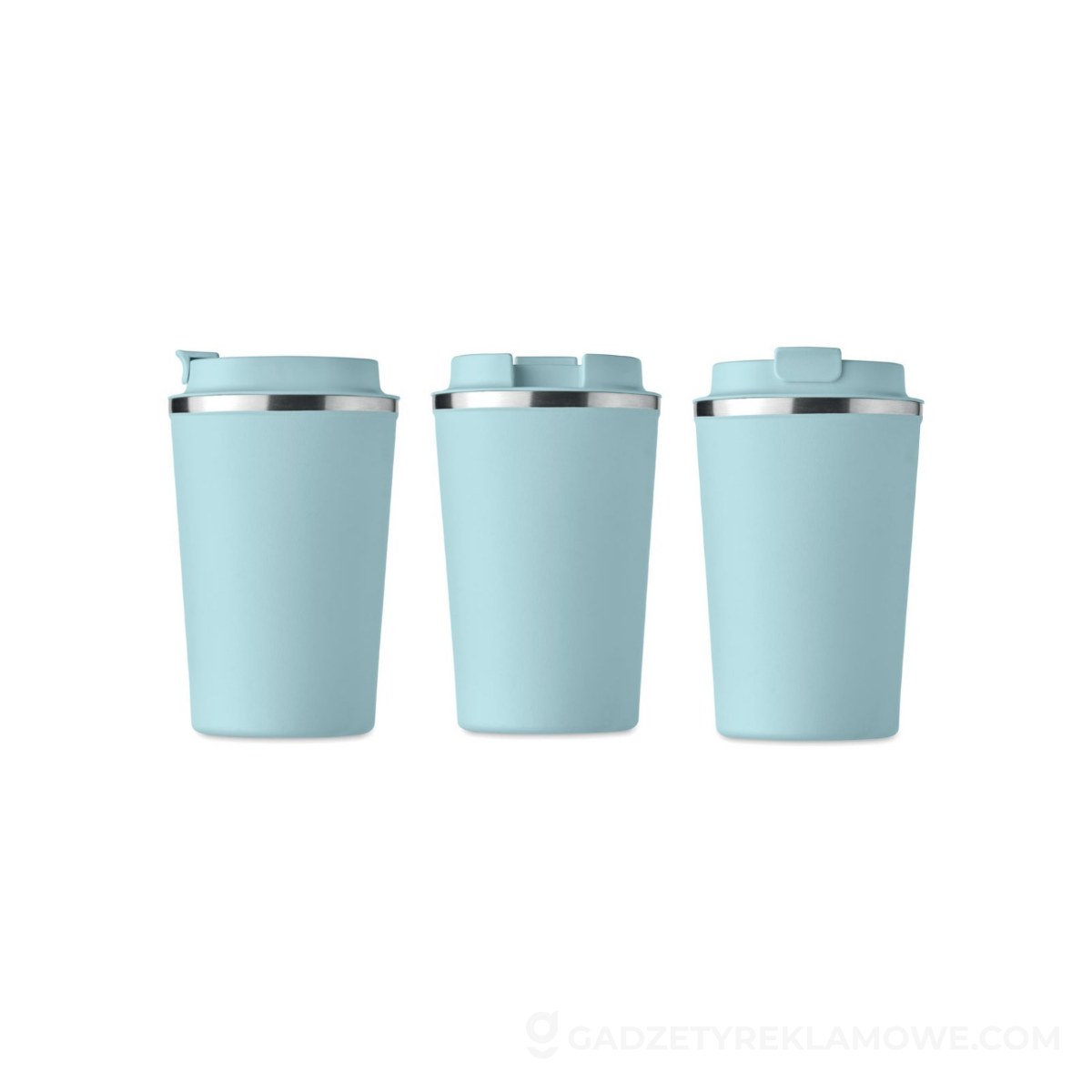 Dwuścienny kubek 350 ml BRACE - baby blue