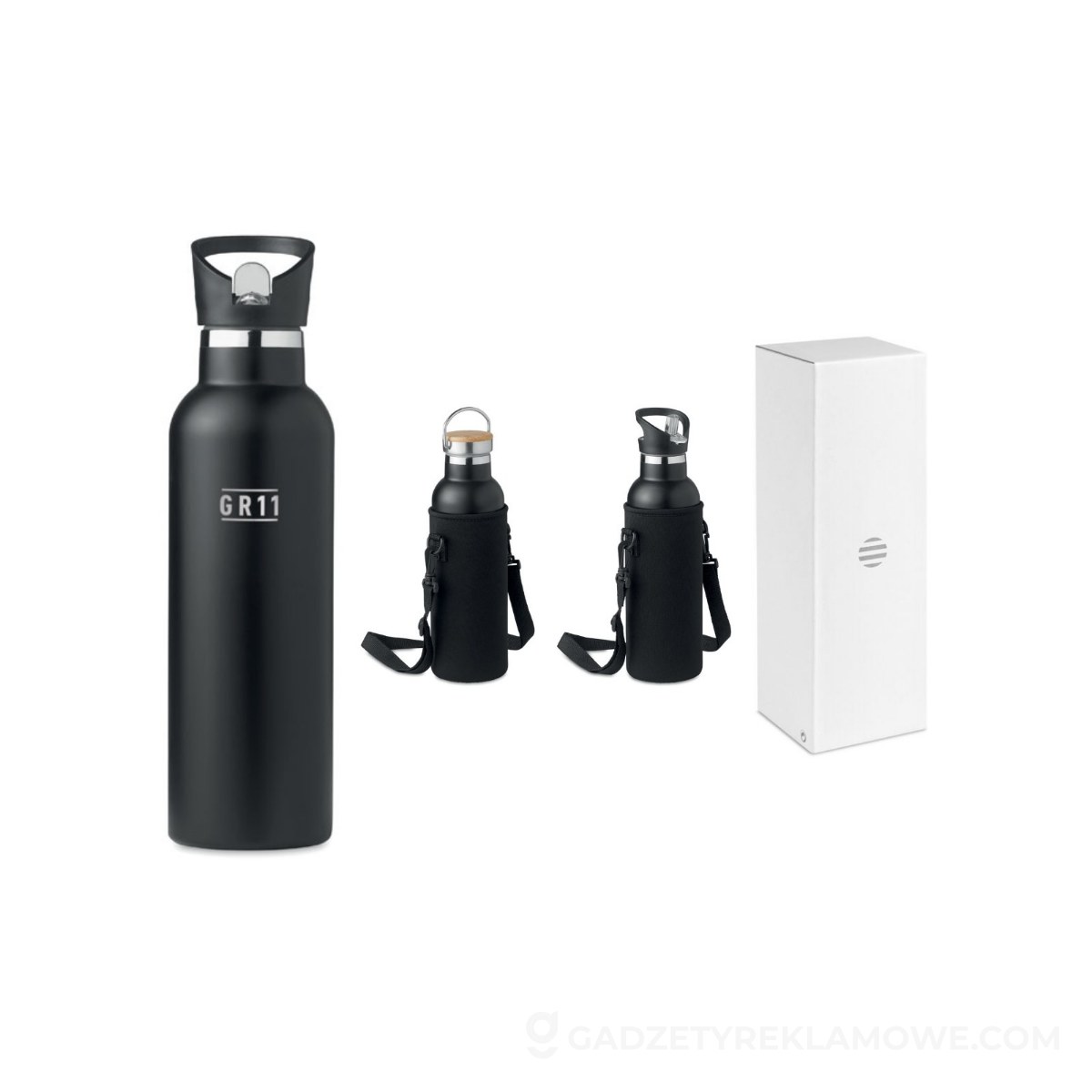 Gadżety reklamowe Orzesze 11 Termos 700ml TIKSI - czarny