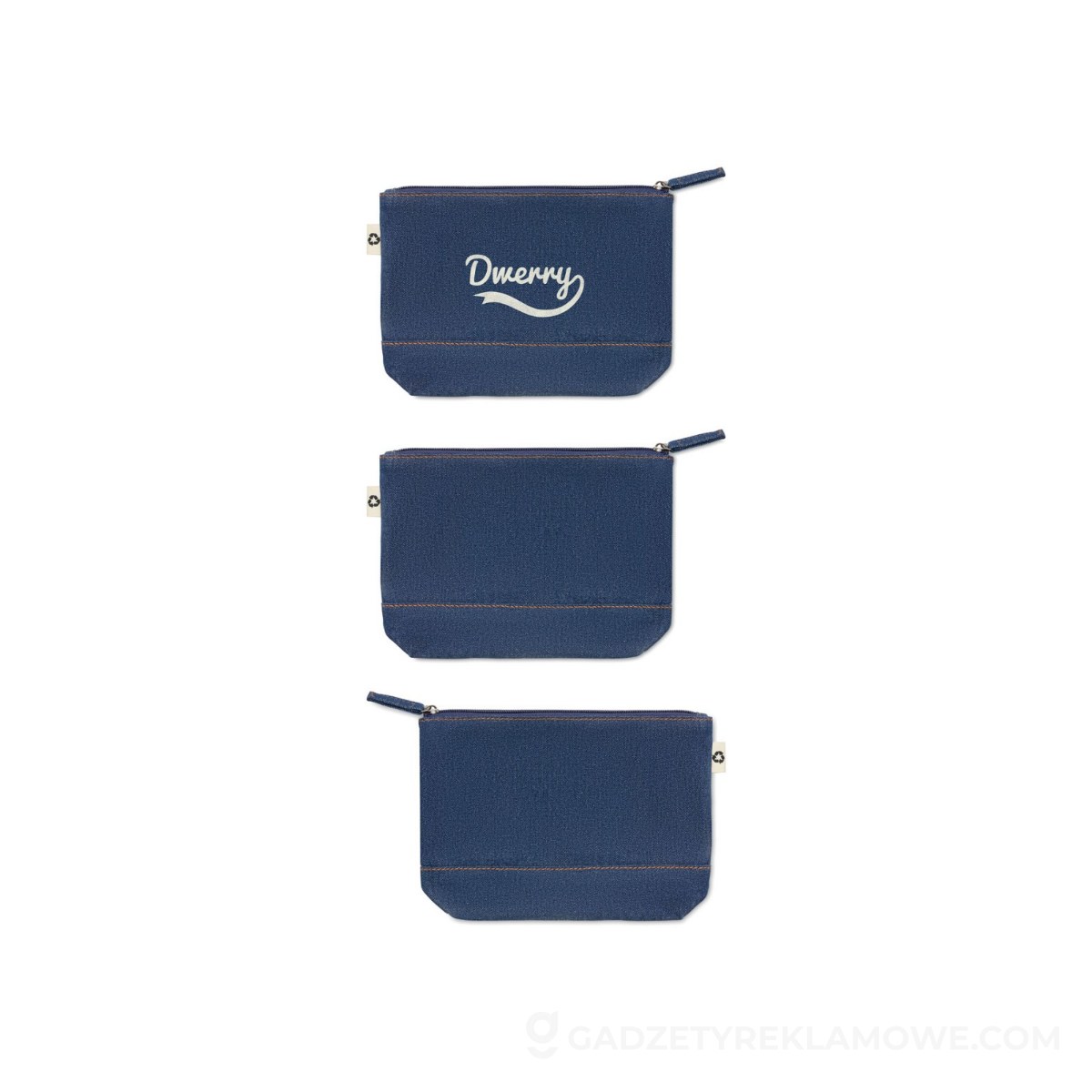 Torebka na kosmetyki z recyk. STYLE POUCH - niebieska