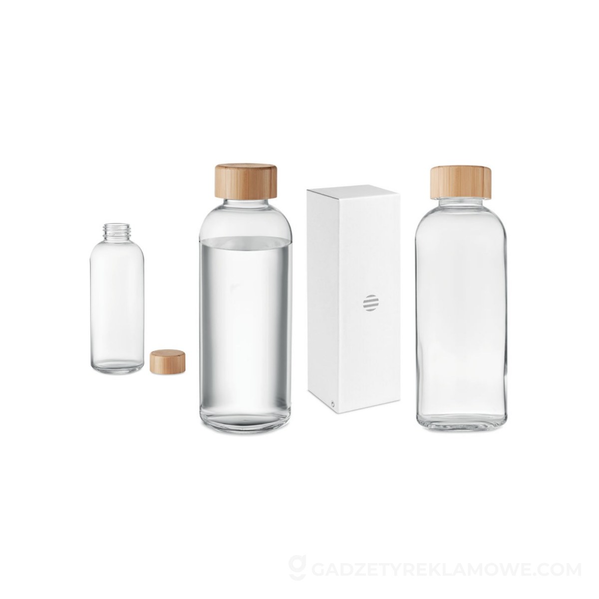 Butelka 650ml, bambus.pokrywka FRISIAN - przezroczysta