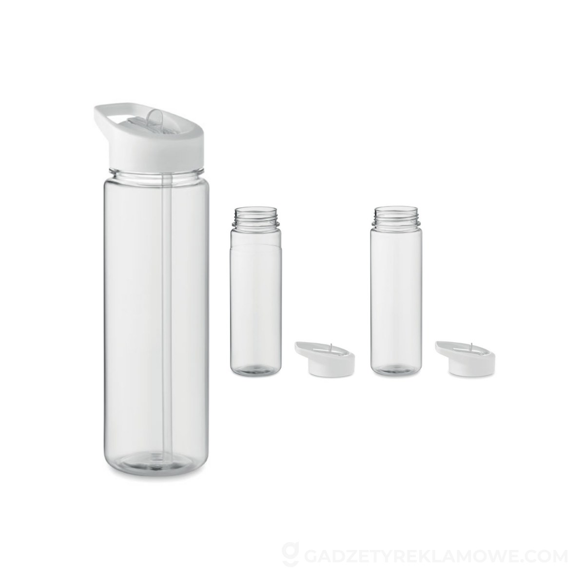 RPET butelka 650ml PP flip lid ALABAMA - biała