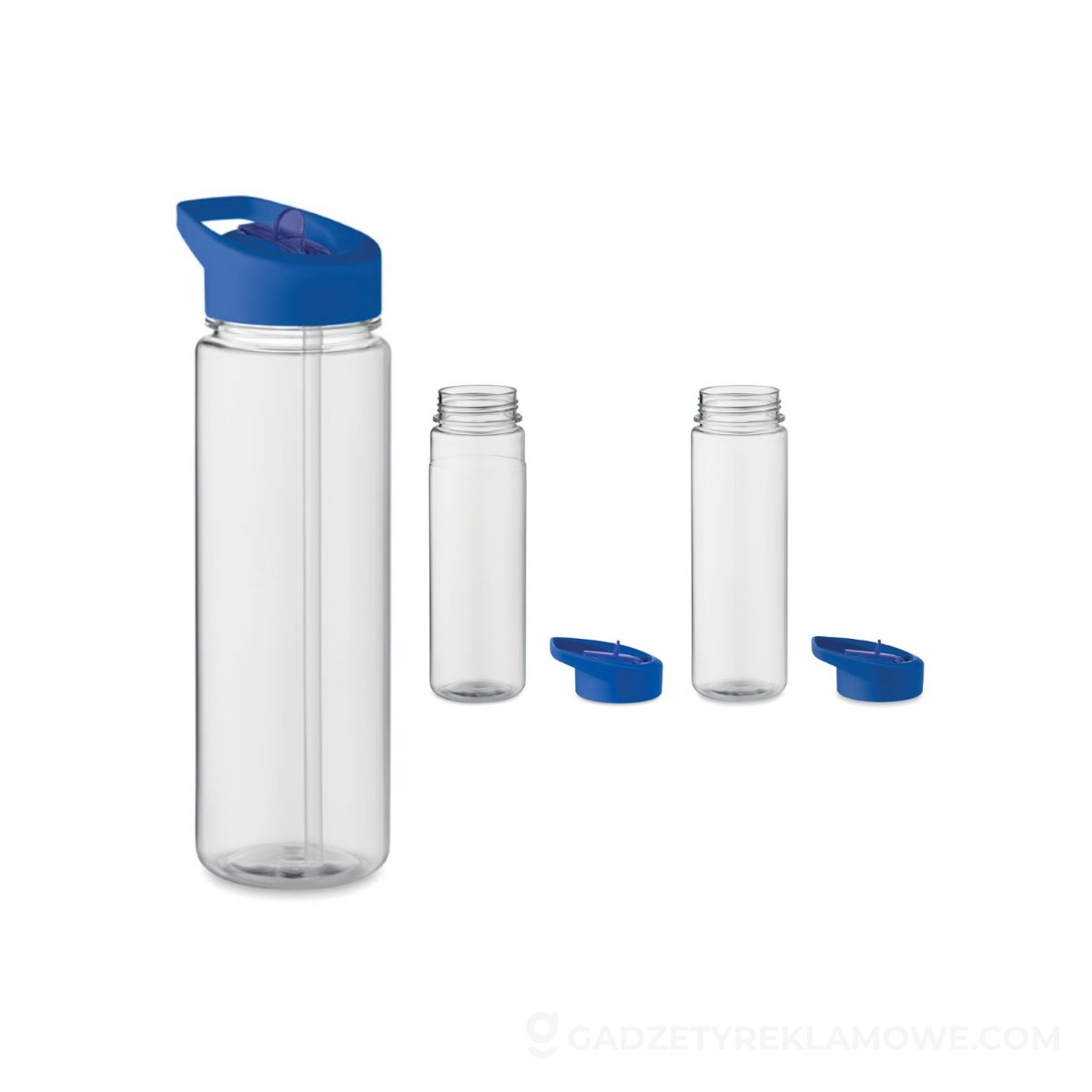 RPET butelka 650ml PP flip lid ALABAMA - niebieska