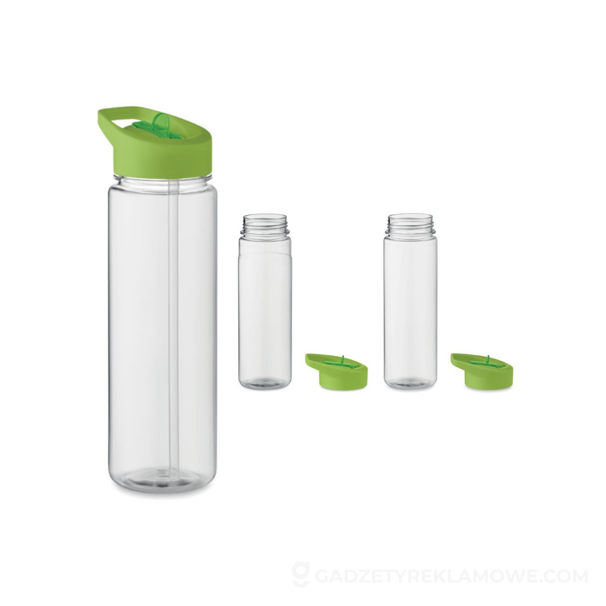 RPET butelka 650ml PP flip lid ALABAMA - limonkowa