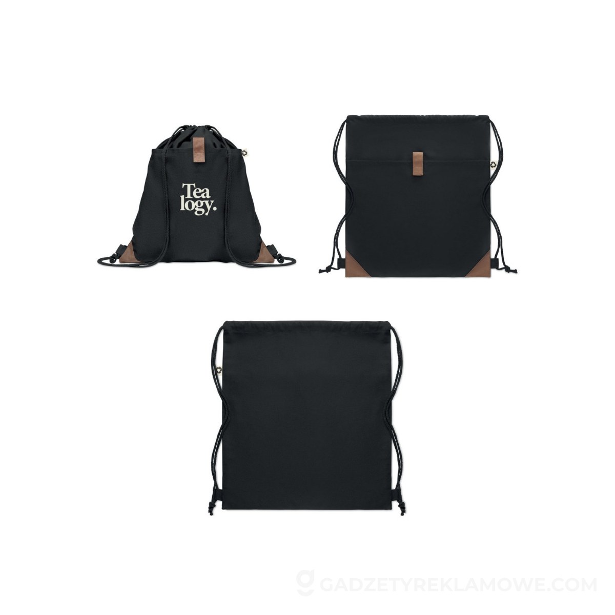 Torba z bawełny z recyklingu PANDA BAG - czarna