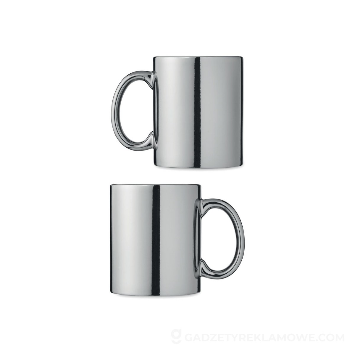 Event firmowy? Oto gadżety reklamowe na piknik, które zamienią go w hit sezonu! 3 Kubek ceramiczny metaliczny HOLLY - srebrny