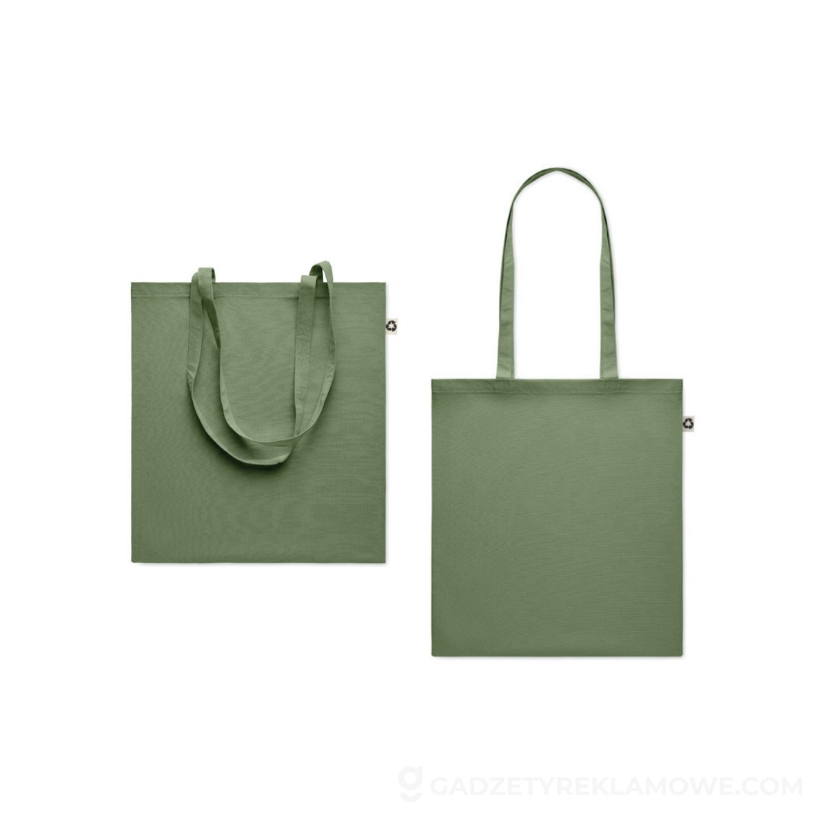 Torba z bawełny z recyklingu ZOCO COLOUR - zielona