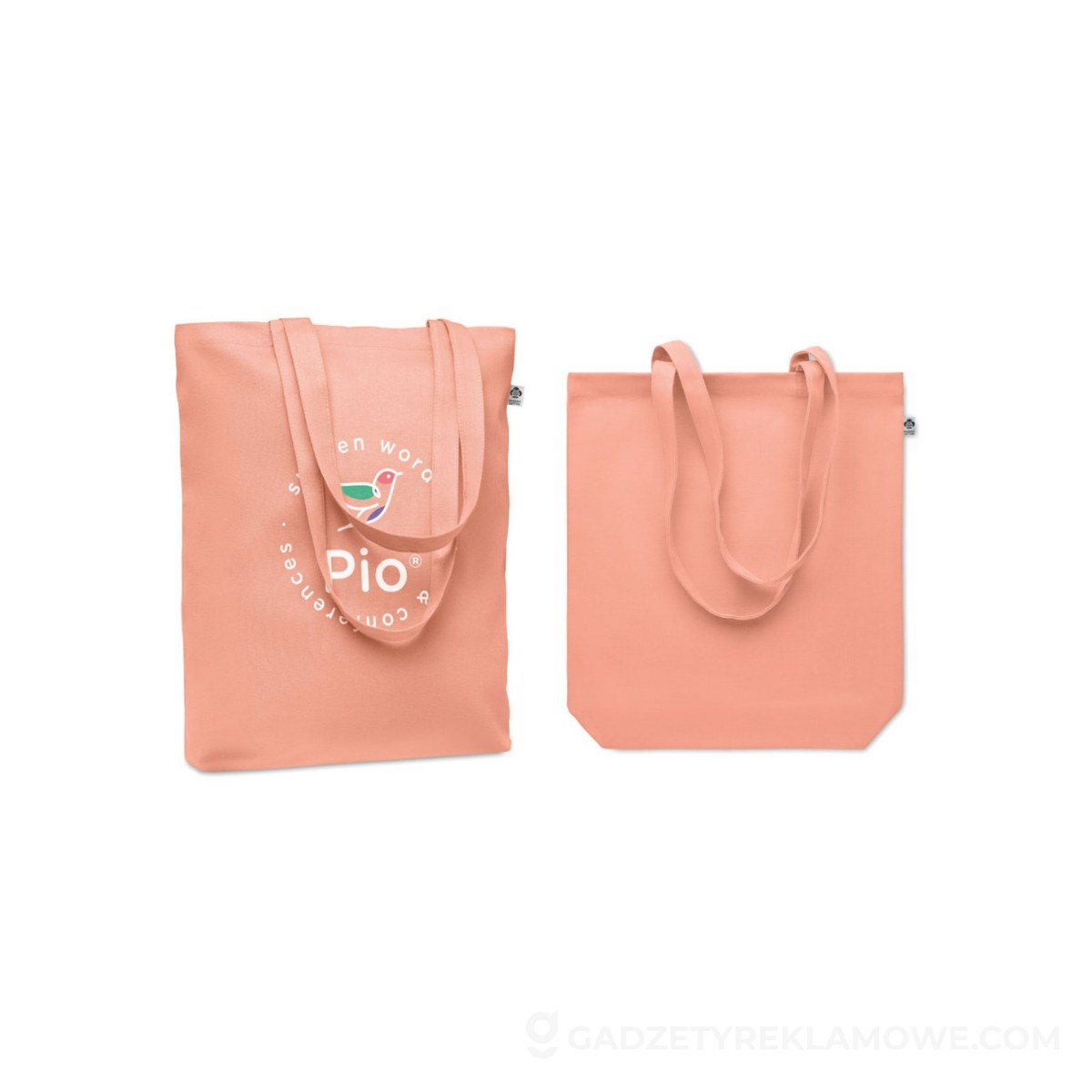 Gadżety reklamowe Gdynia 11 Płócienna torba 270 gr/m² RASSA+COLOUR - pomarańczowa