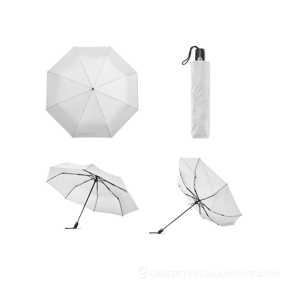 Wiatroodporny parasol 27 cali ROCHESTER - biały
