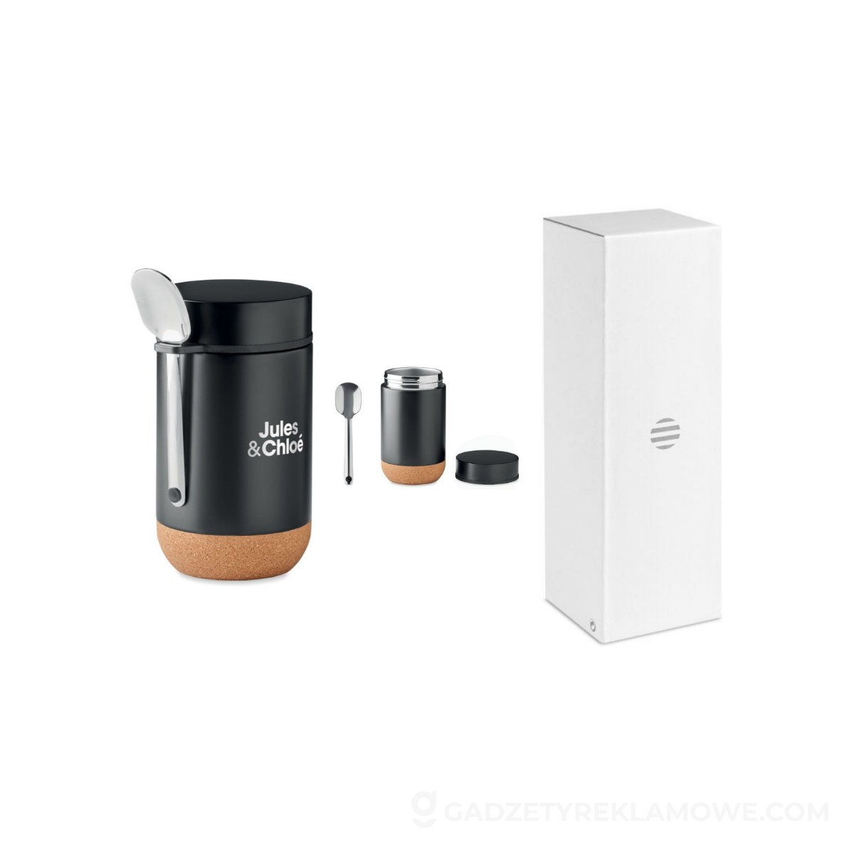 Dwuścienny pojemnik 400 ml BETTNA - czarny