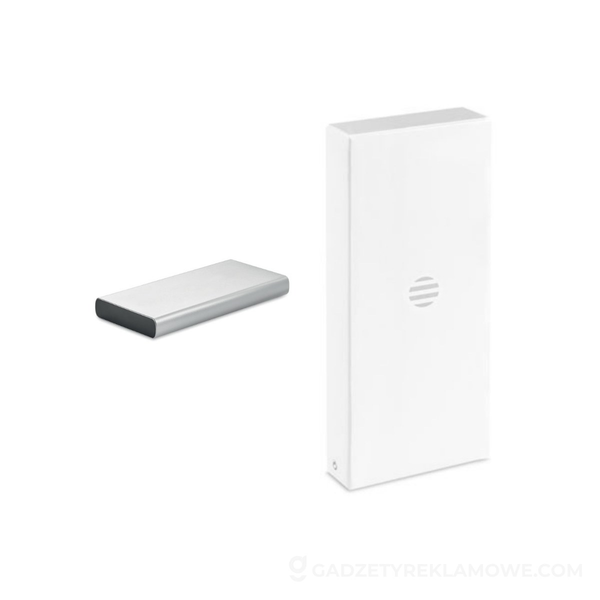 Power bank 10000 mAh POWERFLAT 8 C - srebrny