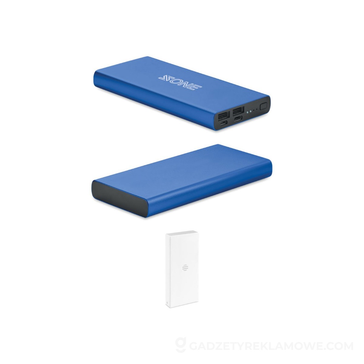 Power bank 10000 mAh POWERFLAT 8 C - niebieski