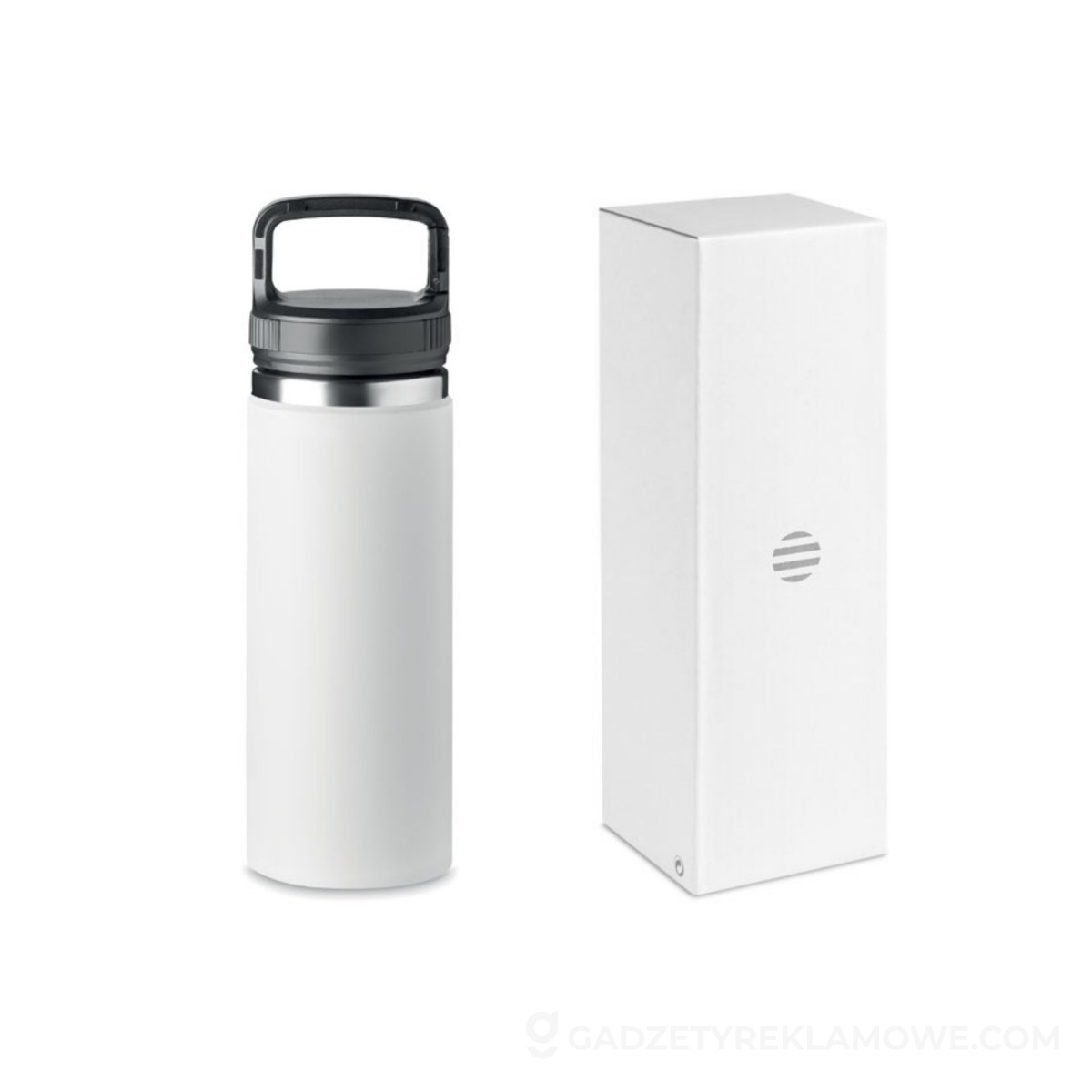 Gadżety reklamowe Reda 9 Butelka dwuścienna 500 ml CLEO - biała
