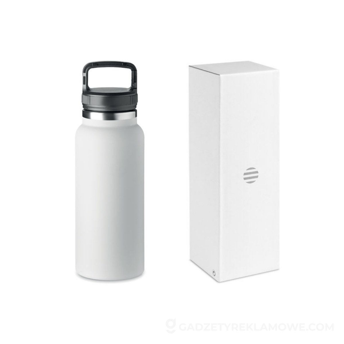 Gadżety reklamowe Szczytno 9 Butelka dwuścienna 970 ml CLEO LARGE - biała