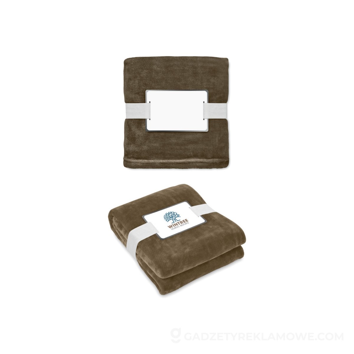 Koc polarowy RPET 280 gr/m² LOGAN - naturalny
