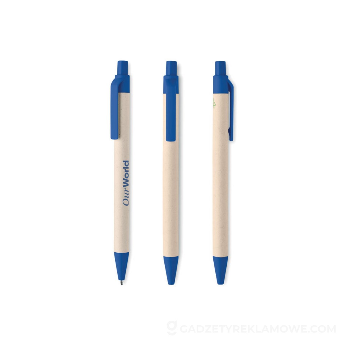 Długopis z kartonu po mleku MITO PEN - niebieski