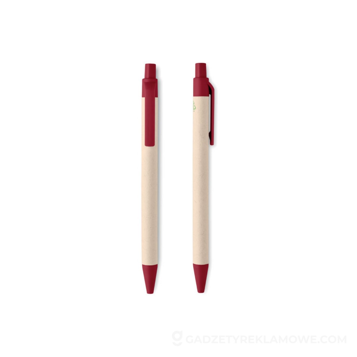 Długopis z kartonu po mleku MITO PEN - czerwony