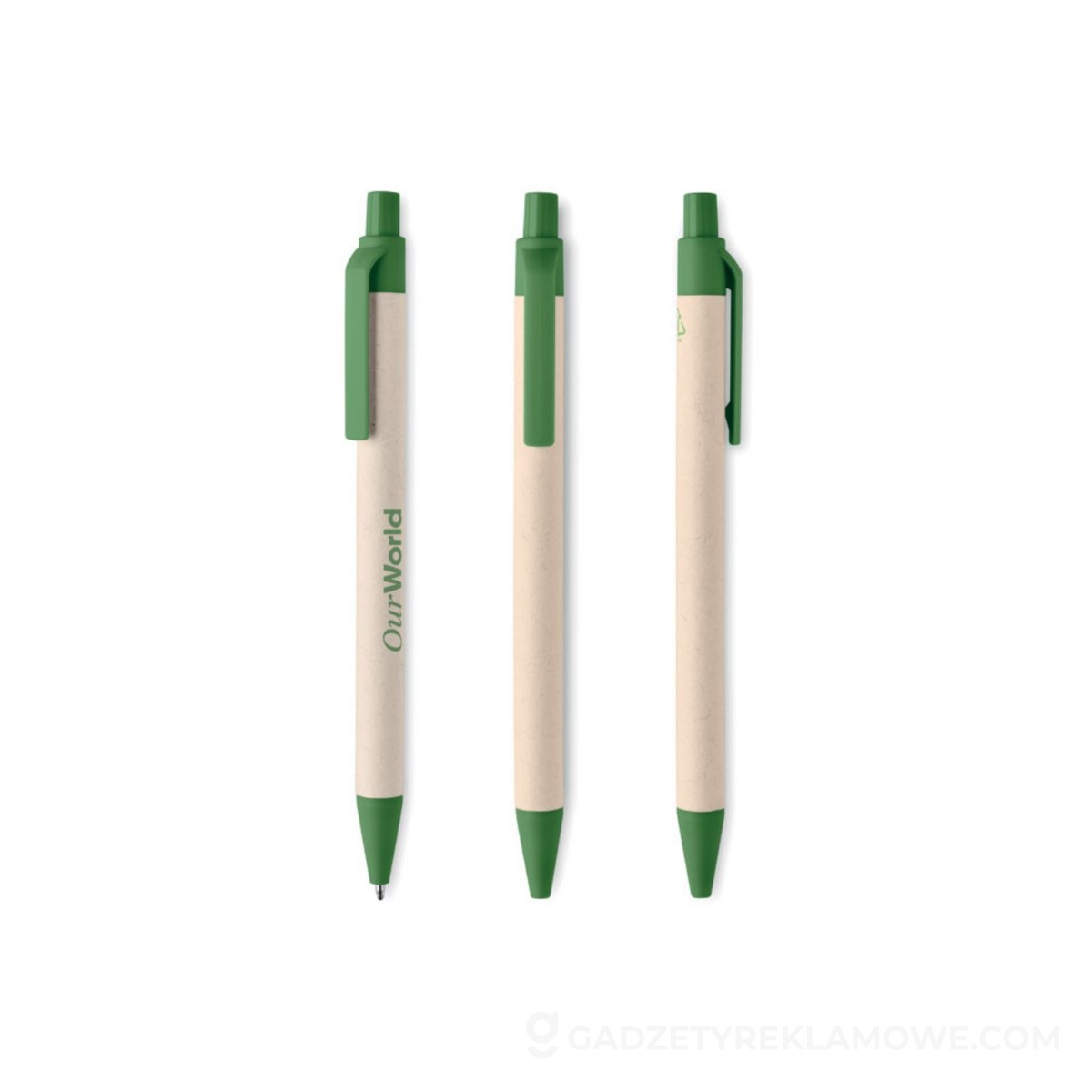 Długopis z kartonu po mleku MITO PEN - zielony