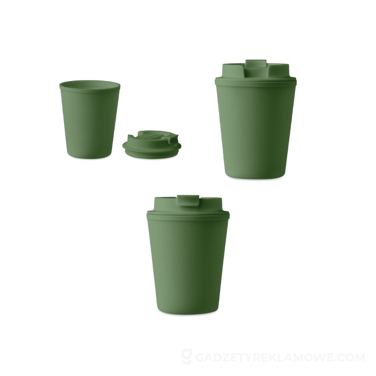 Kubek z PP 300 ml TRIDUS - ciemnozielony
